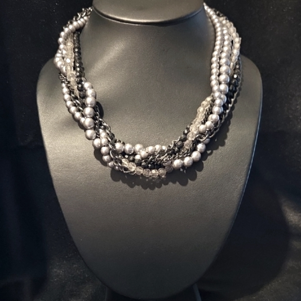 Estate Premier Designs Multi-Strand Beaded Necklsce